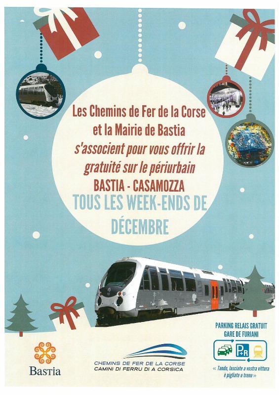 Gratuité sur le suburbain de Bastia les week-ends de décembre