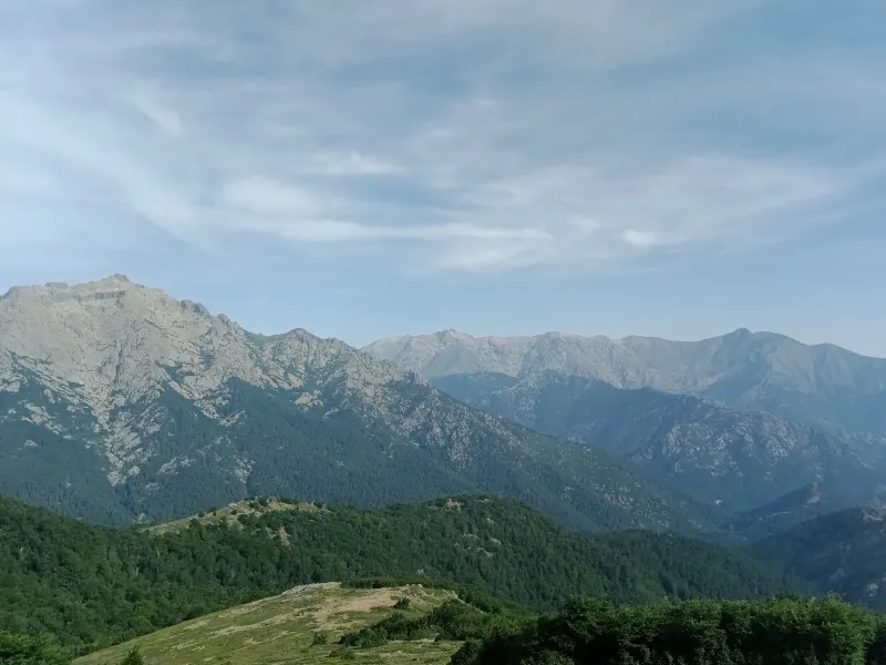 Le Monte Rotondo et le Monte d’Oro vus depuis Bocca Palmente.