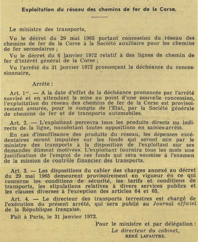 Una nova splutazione per contu di u Statu — 1972.