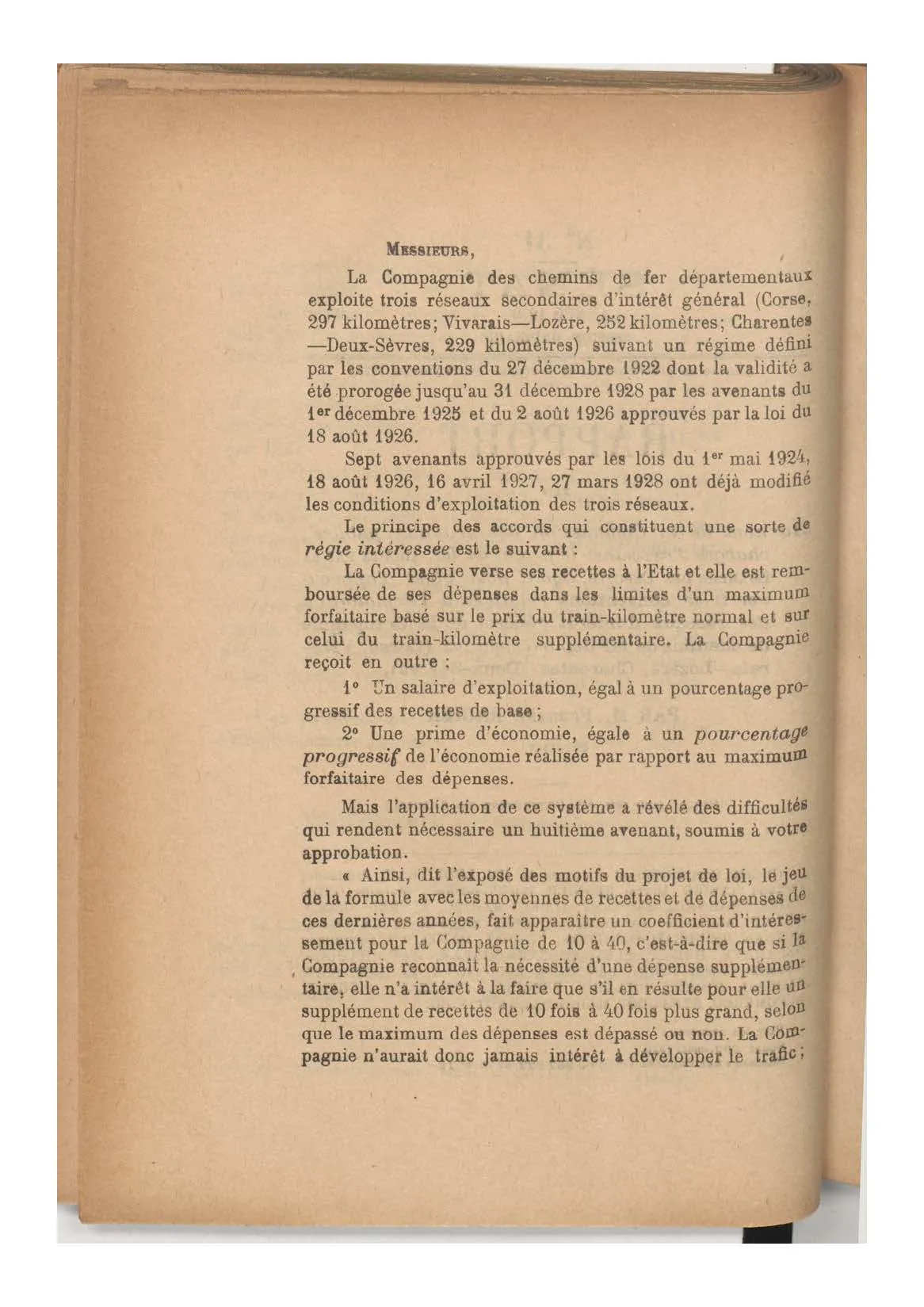 A riforma di e cundizioni di sfruttamentu — 1929